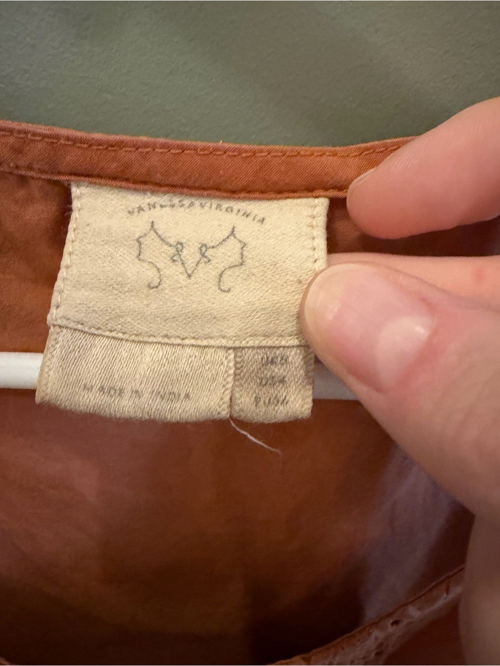 Anthro Rust Eyelet Peplum Tank Top - Picture 5 of 5